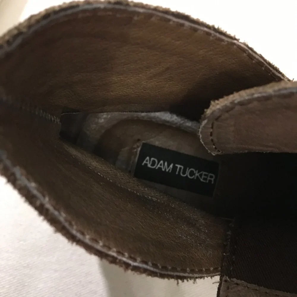 Adam Tucker Brown Suede Ankle Boots Sz 9 - Picture 5 of 7